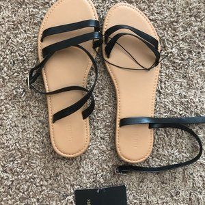 Forever 21 Black Strappy Sandals